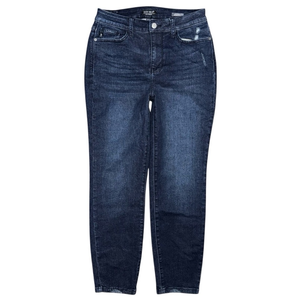 Judy Blue Kat Cool Boyfriend Jeans Dark Wash Stretch Denim Women’s 3 / 26
